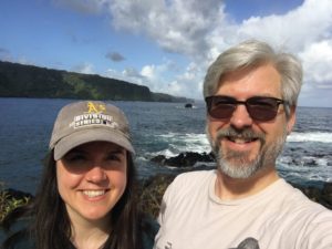 Jason and Dawn, Nov 2019, near Aunty Sandy’s along the road to Hana, Maui, HI